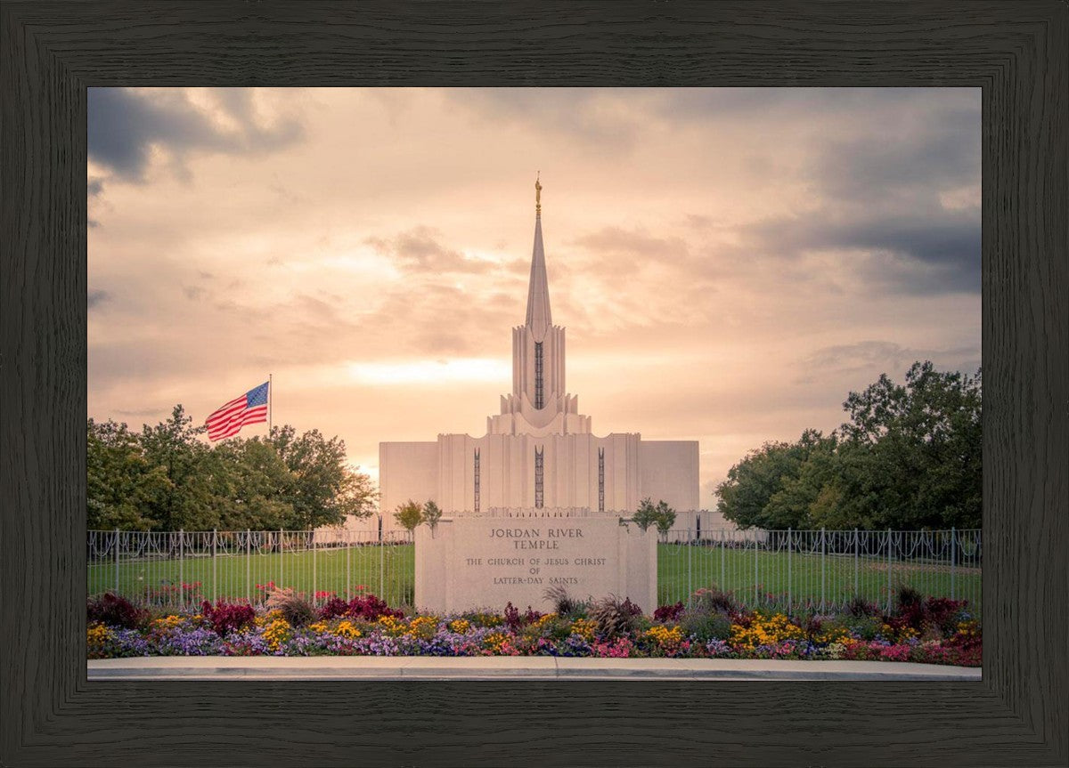 Jordan River Temple Evening Glow