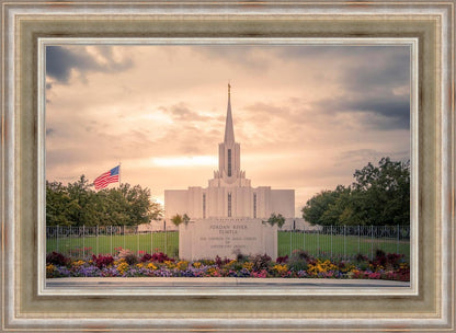 Jordan River Temple Evening Glow