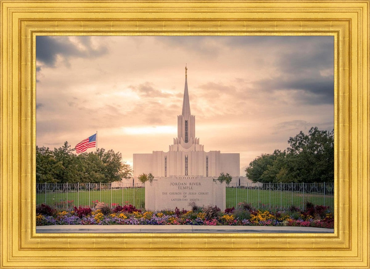 Jordan River Temple Evening Glow