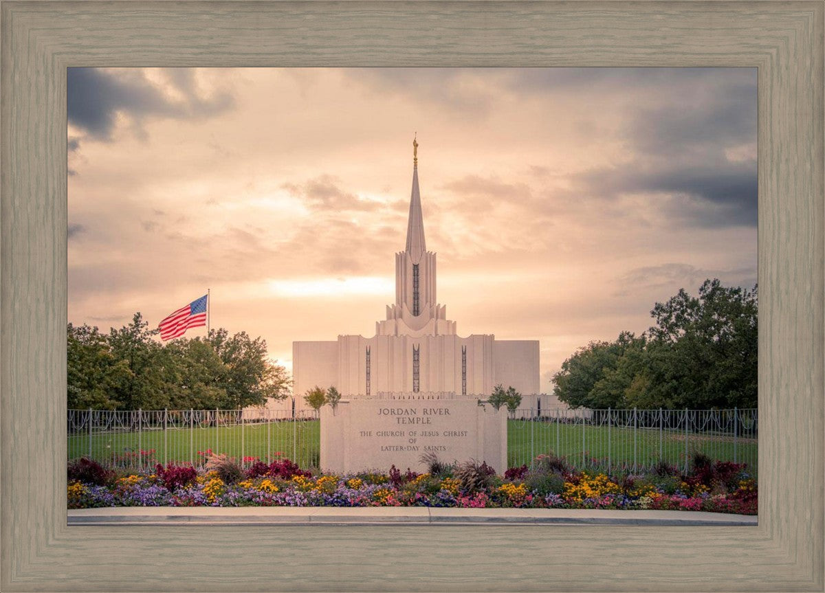 Jordan River Temple Evening Glow