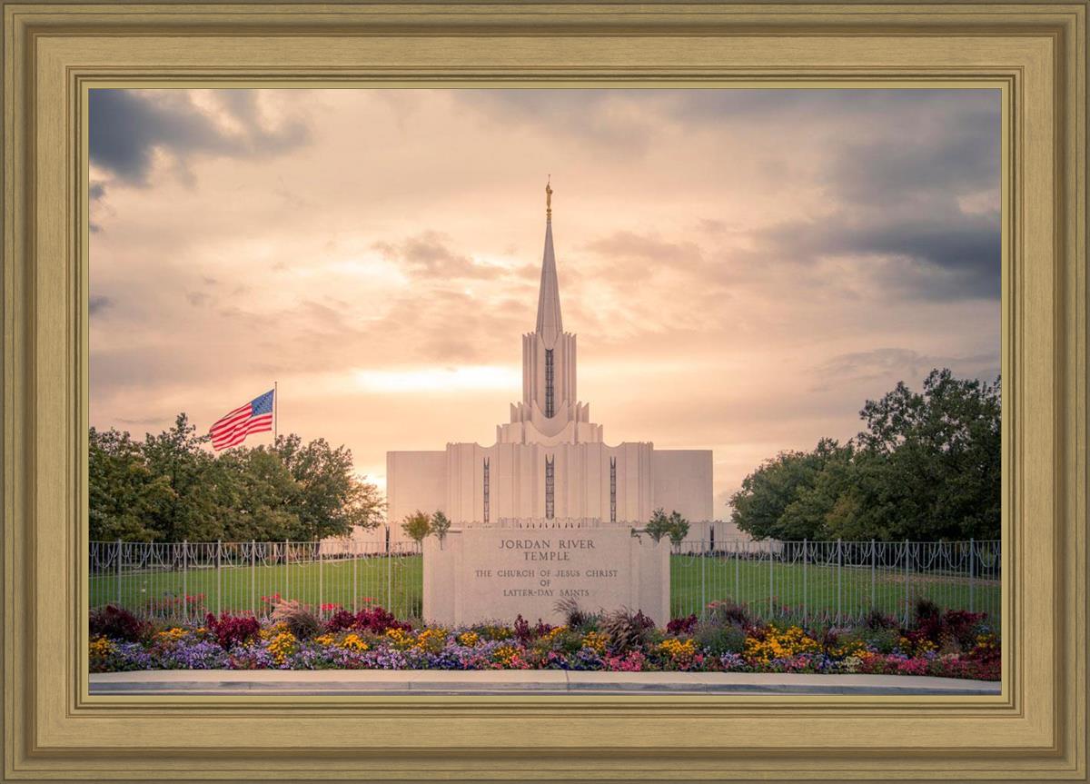 Jordan River Temple Evening Glow