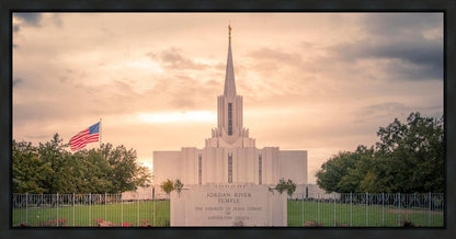 Jordan River Temple Evening Glow