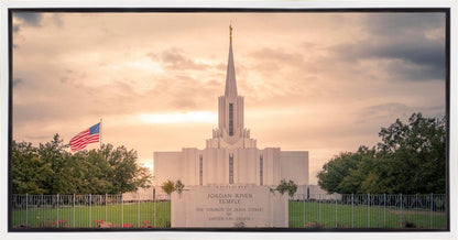 Jordan River Temple Evening Glow