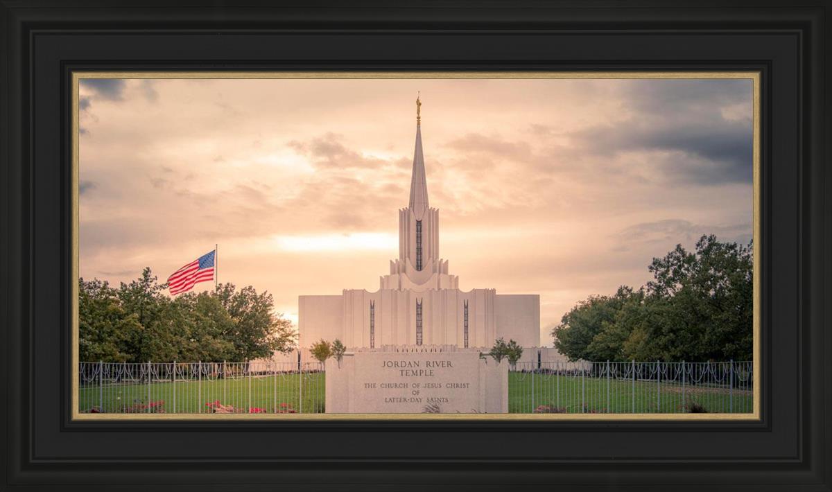 Jordan River Temple Evening Glow