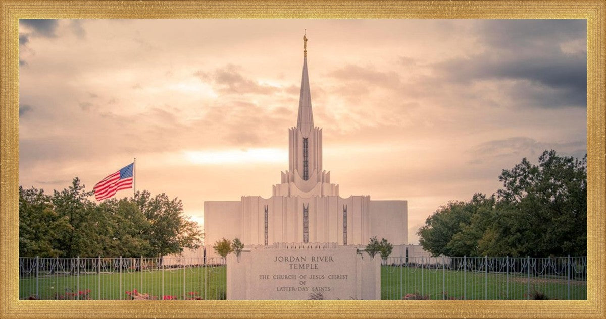 Jordan River Temple Evening Glow