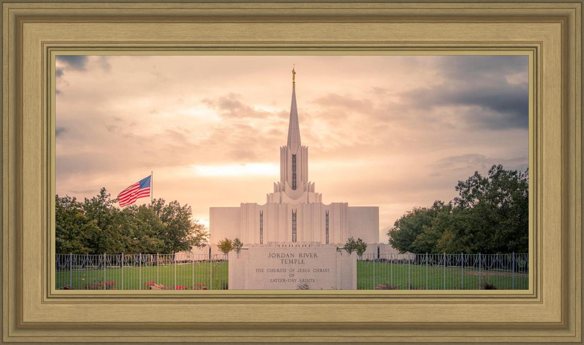 Jordan River Temple Evening Glow