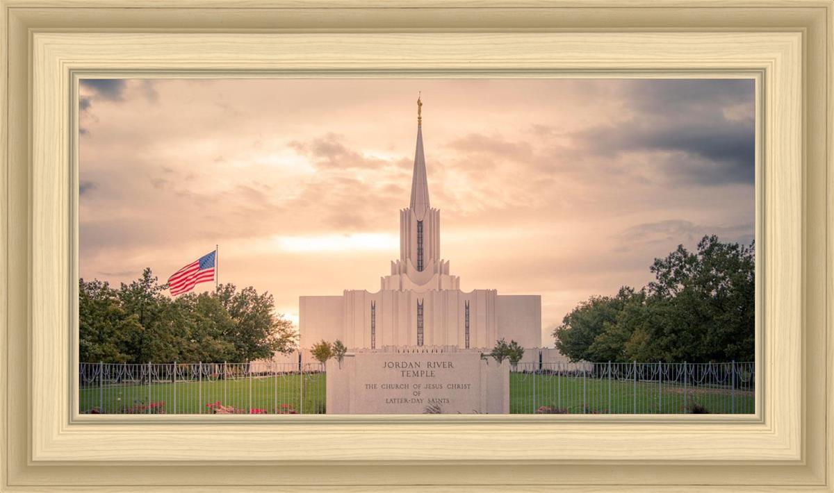 Jordan River Temple Evening Glow