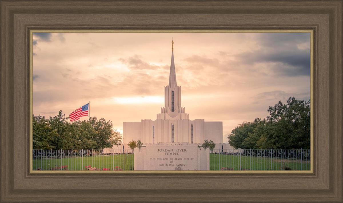 Jordan River Temple Evening Glow