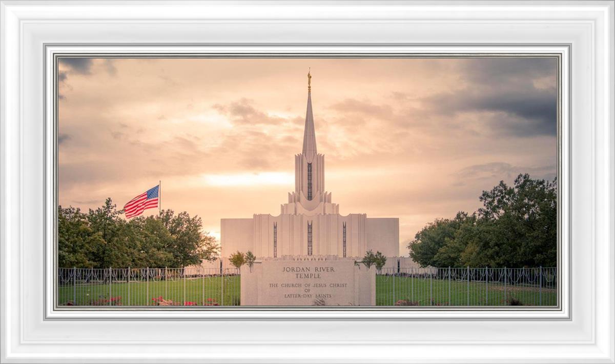 Jordan River Temple Evening Glow