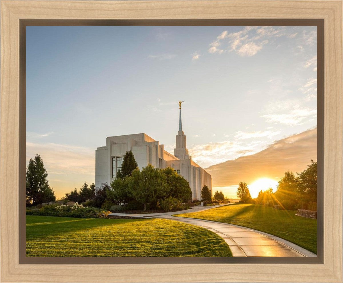 Twin Falls Temple Morning Light Gallery Wrap