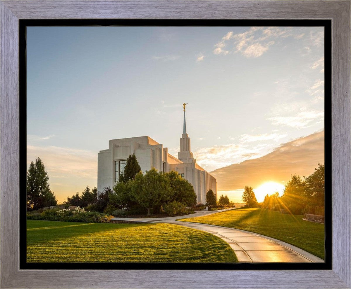 Twin Falls Temple Morning Light Gallery Wrap
