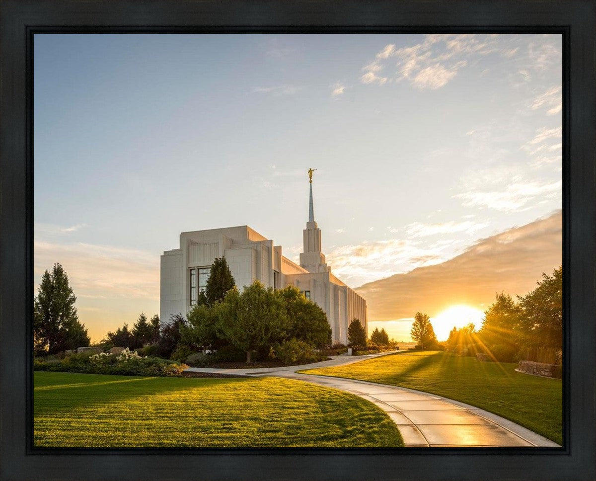 Twin Falls Temple Morning Light Gallery Wrap