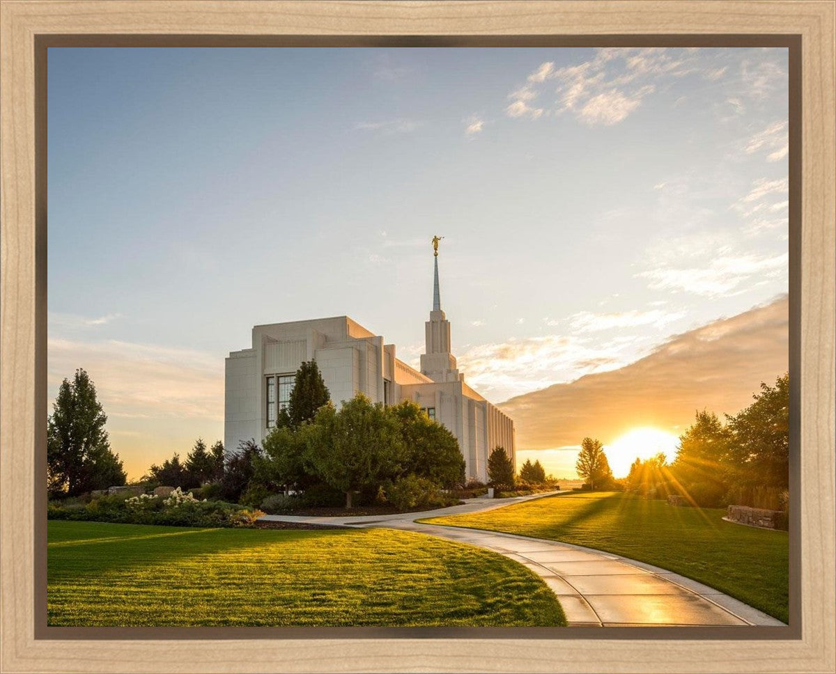 Twin Falls Temple Morning Light Gallery Wrap