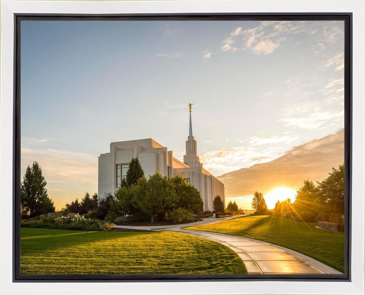 Twin Falls Temple Morning Light Gallery Wrap