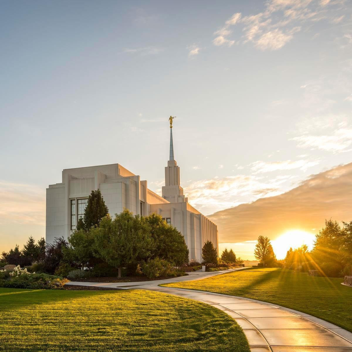 Twin Falls Temple Morning Light Gallery Wrap