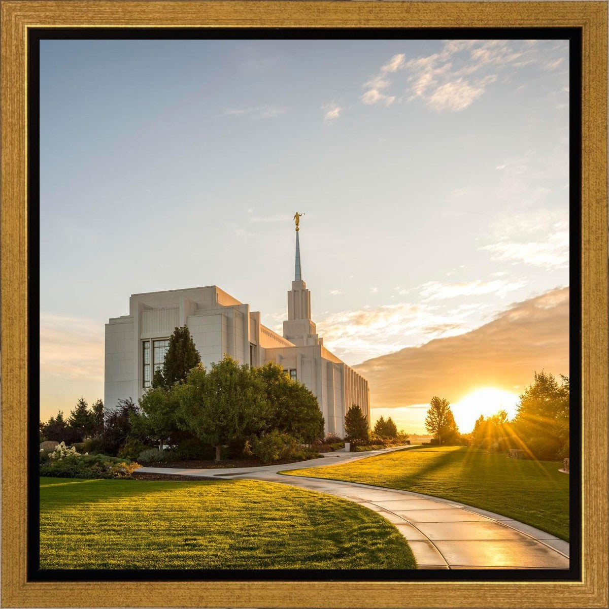 Twin Falls Temple Morning Light Gallery Wrap