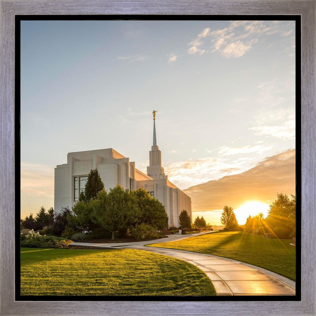 Twin Falls Temple Morning Light Gallery Wrap