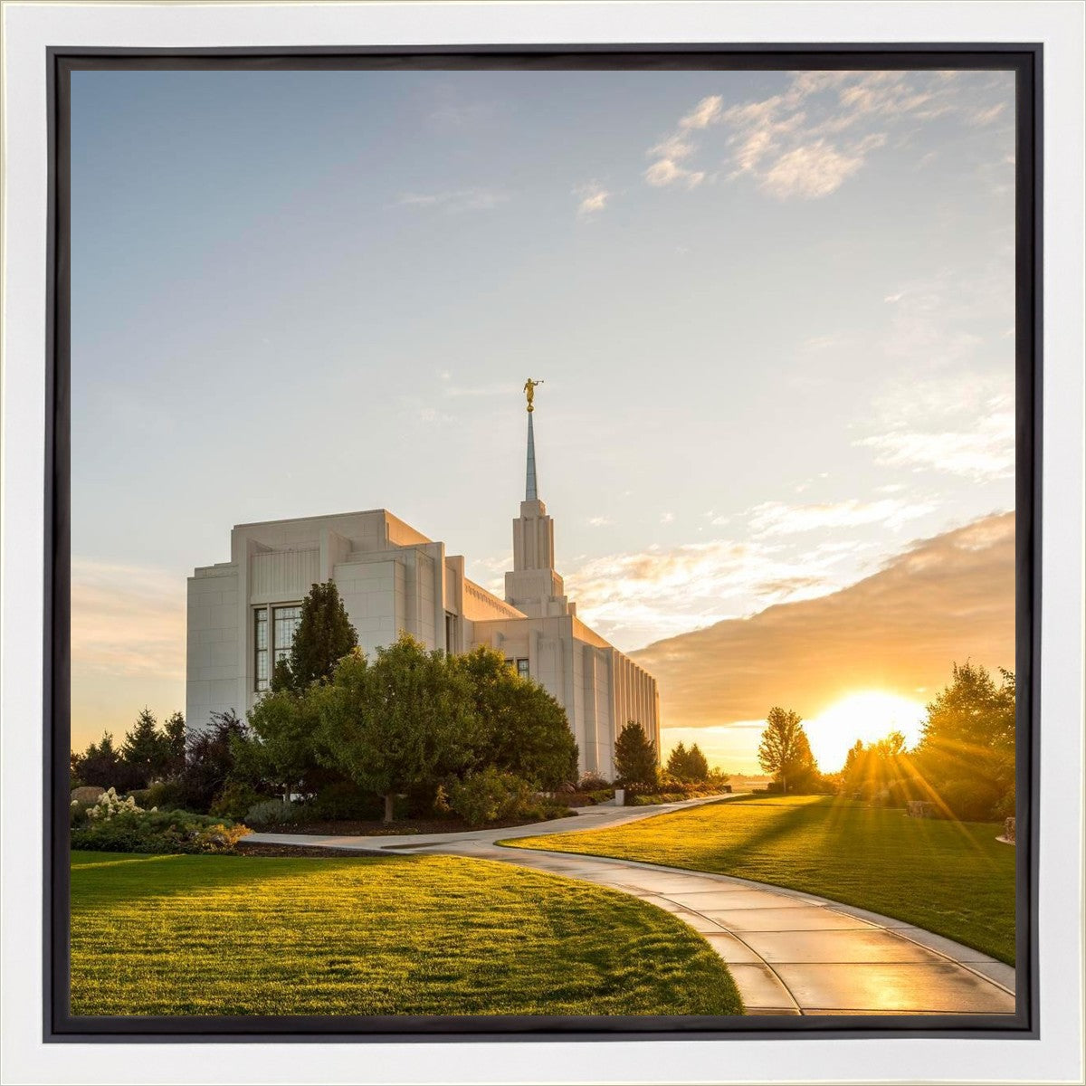 Twin Falls Temple Morning Light Gallery Wrap
