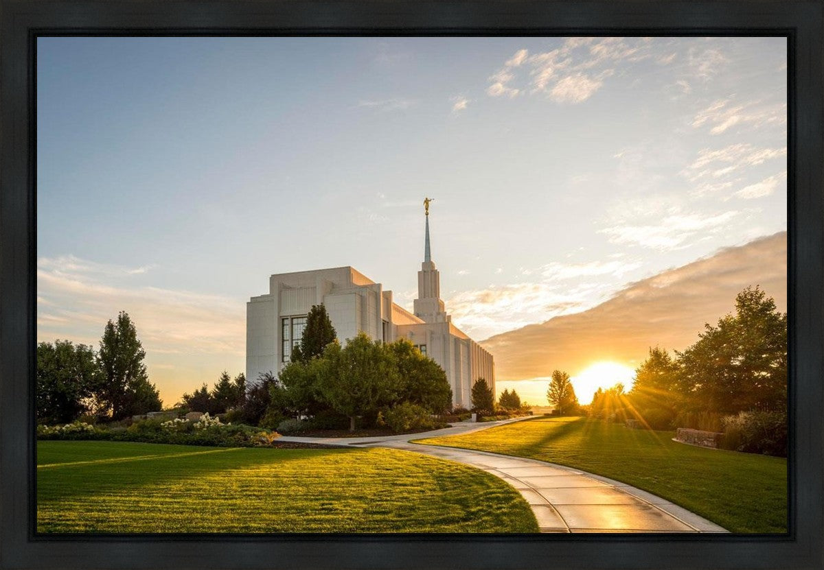 Twin Falls Temple Morning Light Gallery Wrap