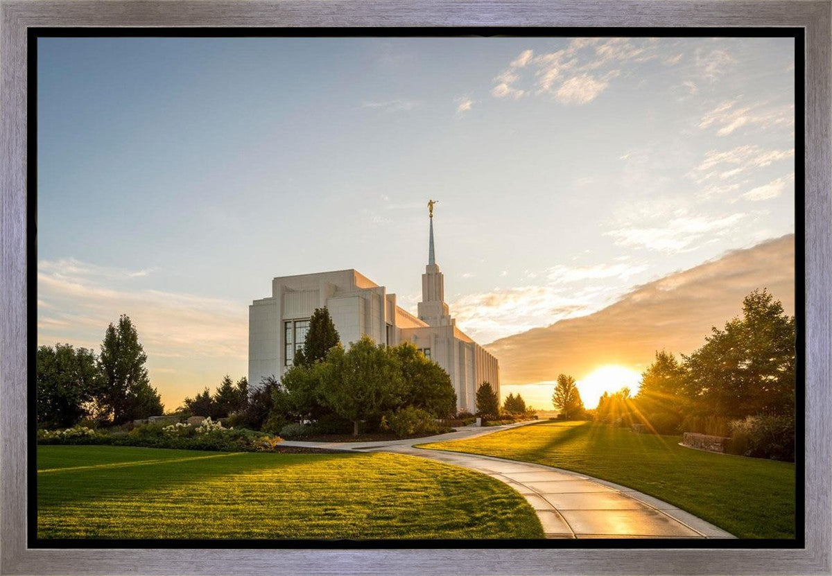 Twin Falls Temple Morning Light Gallery Wrap
