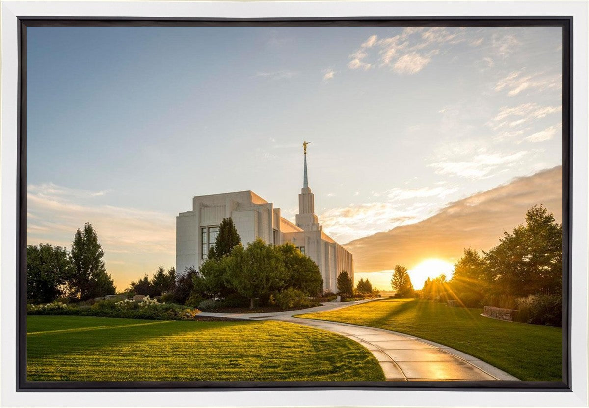 Twin Falls Temple Morning Light Gallery Wrap