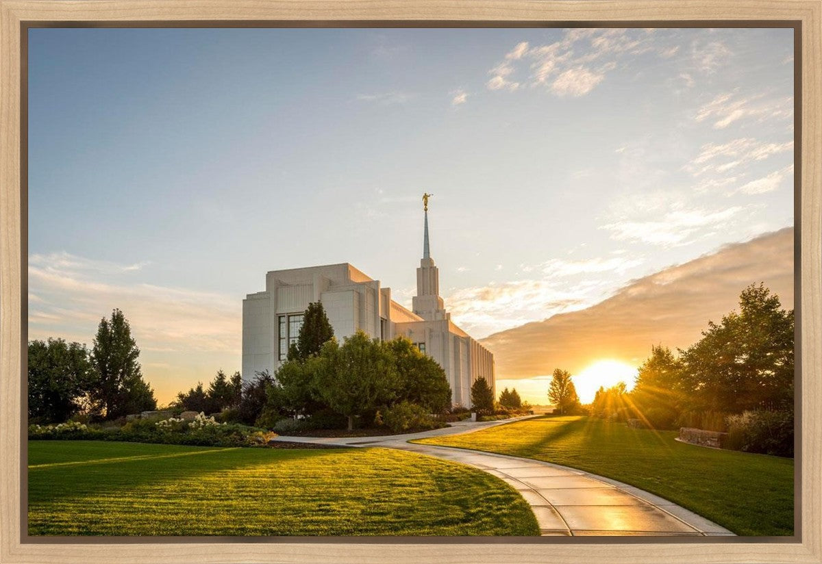 Twin Falls Temple Morning Light Gallery Wrap