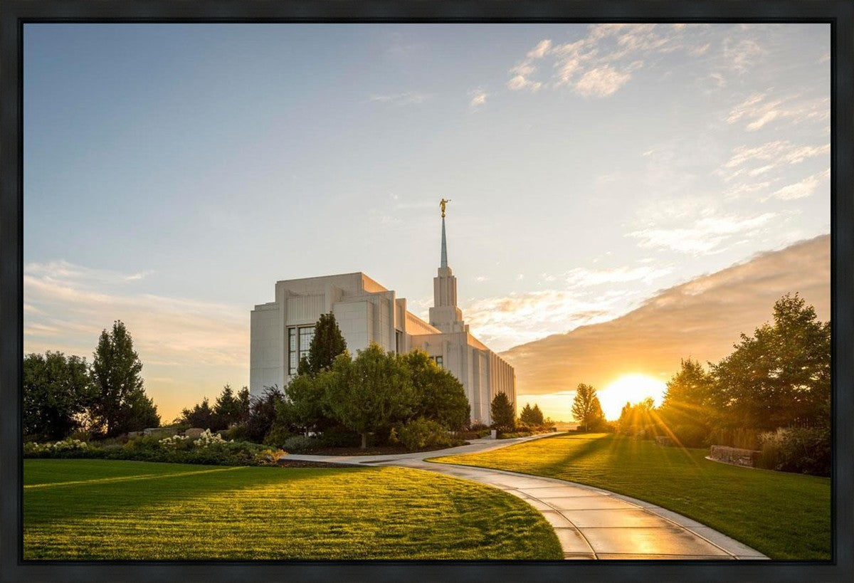 Twin Falls Temple Morning Light Gallery Wrap