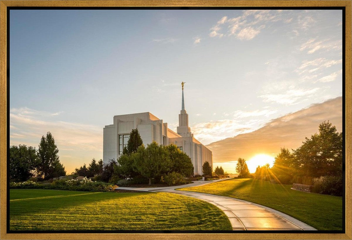 Twin Falls Temple Morning Light Gallery Wrap