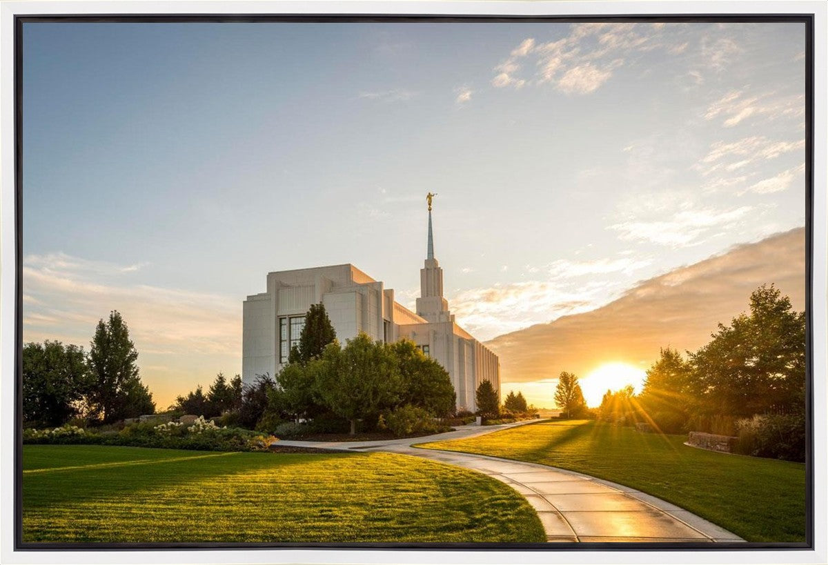 Twin Falls Temple Morning Light Gallery Wrap