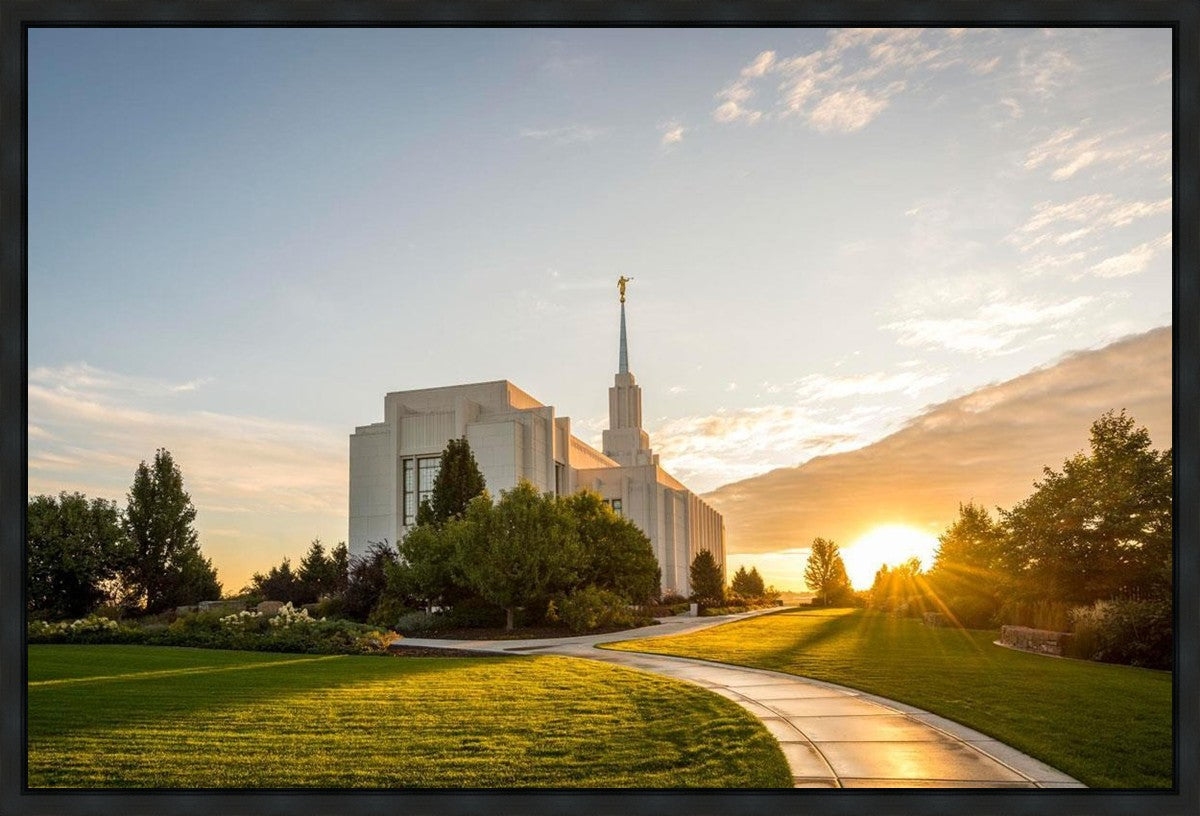 Twin Falls Temple Morning Light Gallery Wrap