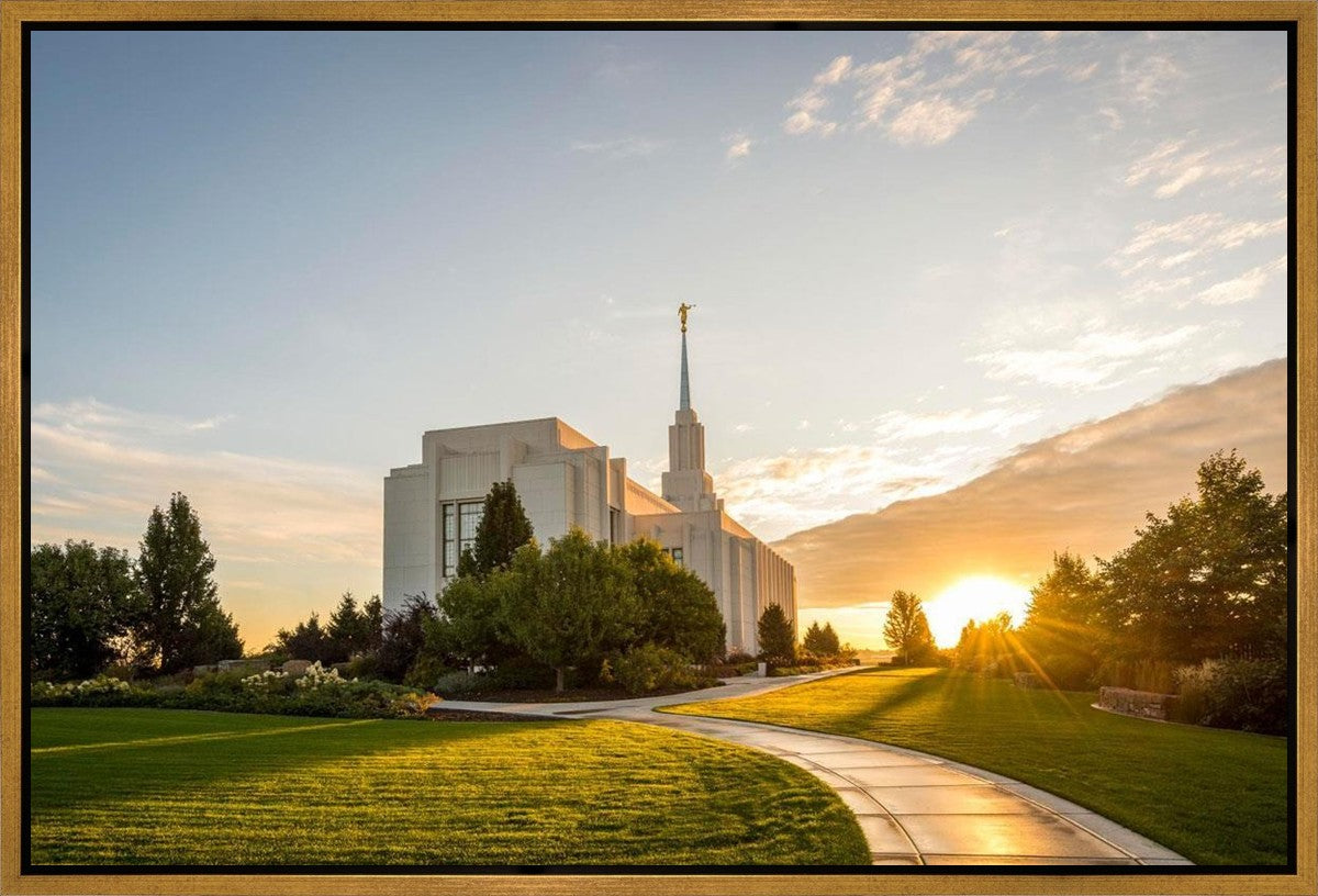 Twin Falls Temple Morning Light Gallery Wrap