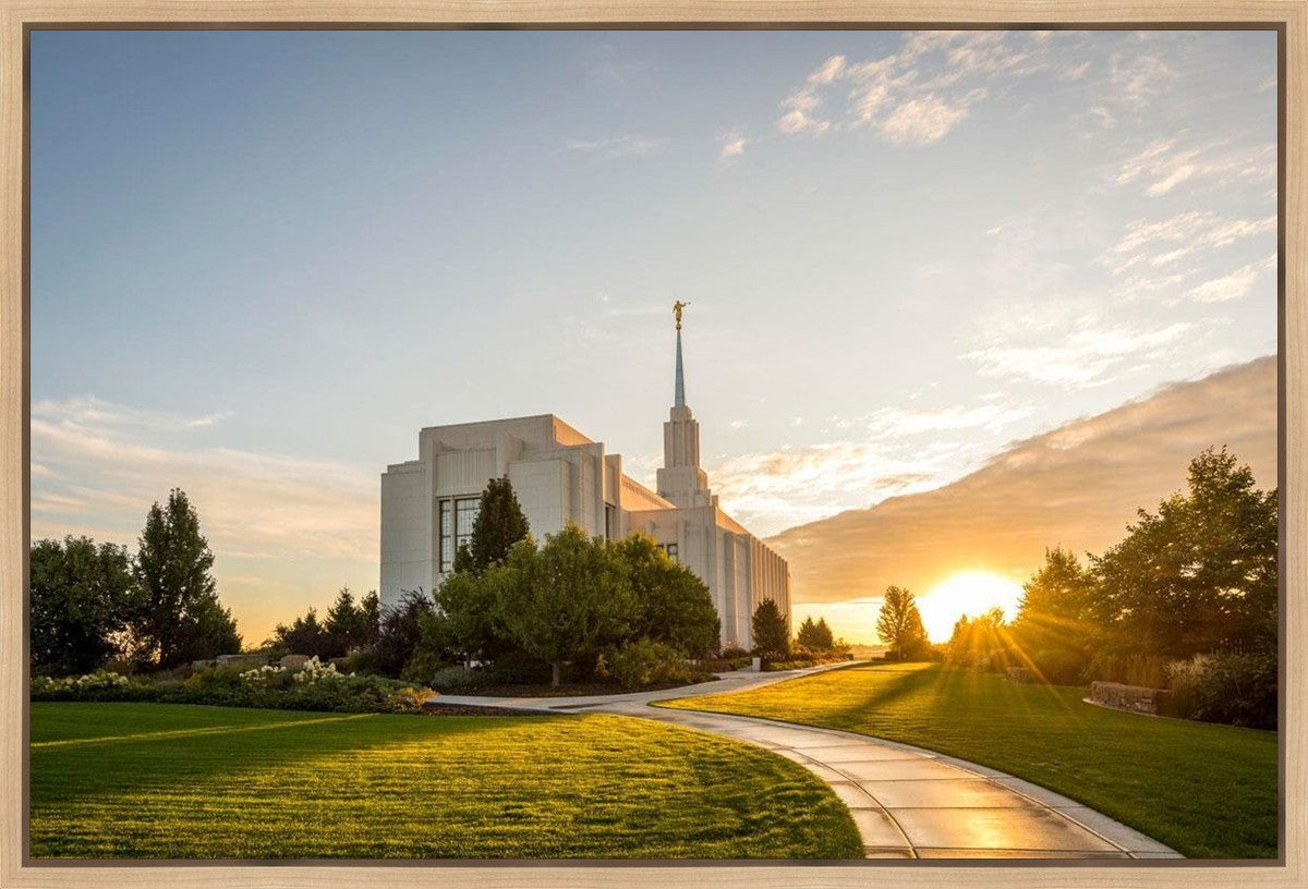 Twin Falls Temple Morning Light Gallery Wrap