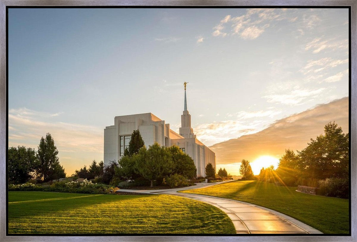 Twin Falls Temple Morning Light Gallery Wrap