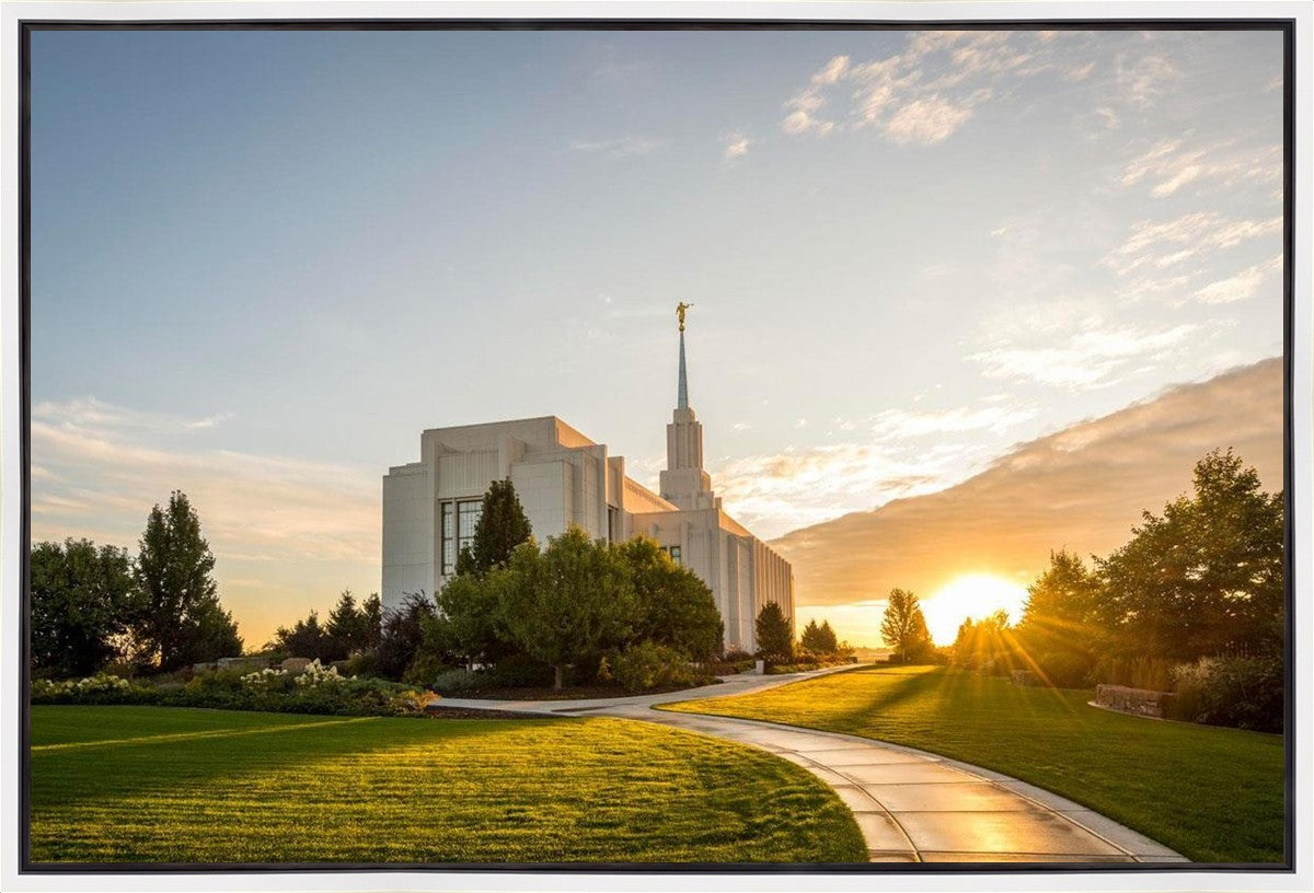 Twin Falls Temple Morning Light Gallery Wrap