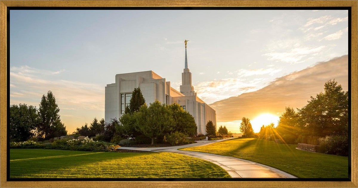 Twin Falls Temple Morning Light Gallery Wrap