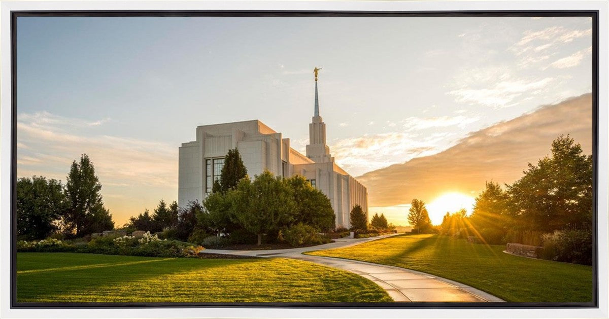 Twin Falls Temple Morning Light Gallery Wrap