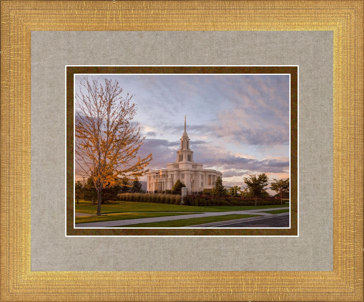 Payson Temple Autumn Light