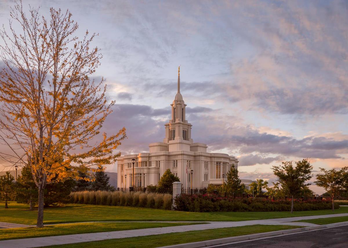 Payson Temple Autumn Light