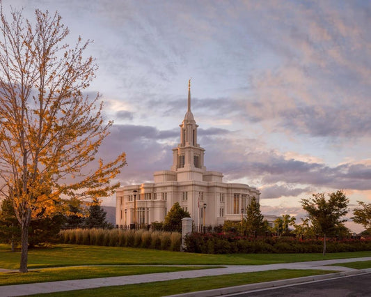 Payson Temple Autumn Light Gallery Wrap