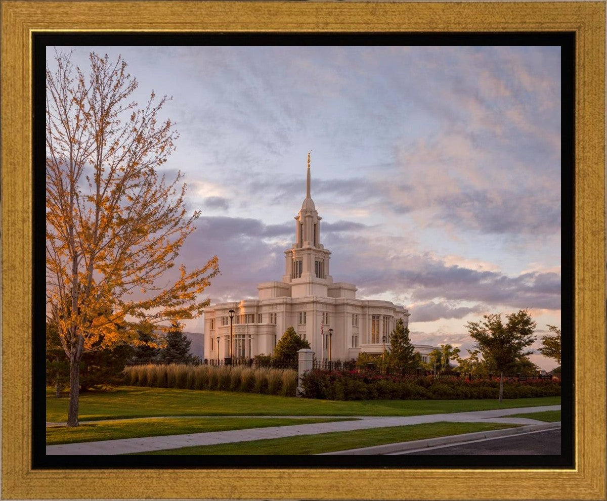 Payson Temple Autumn Light Gallery Wrap