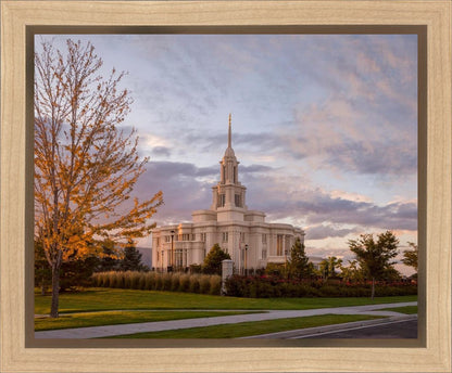 Payson Temple Autumn Light