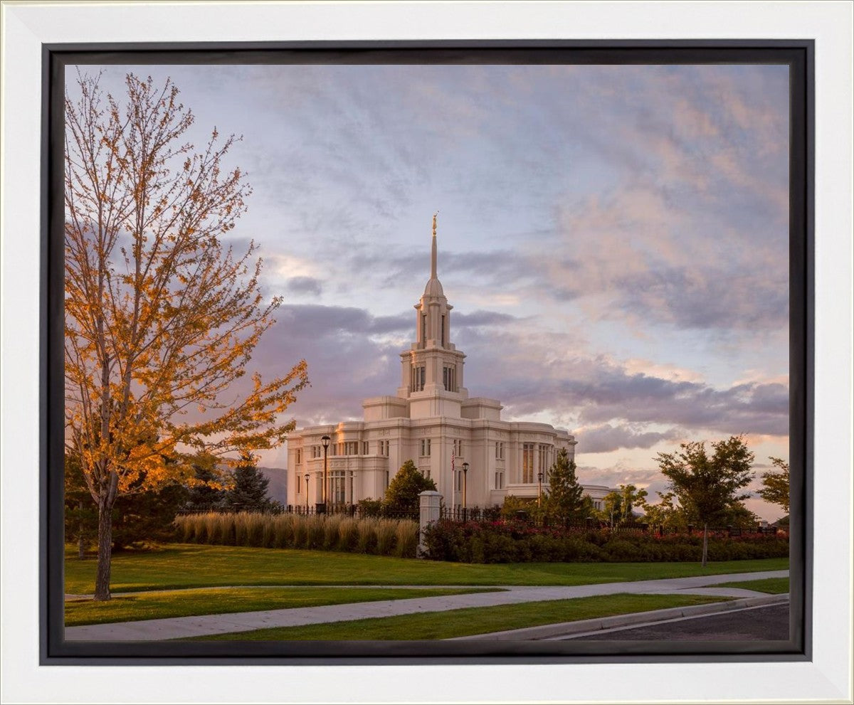 Payson Temple Autumn Light Gallery Wrap