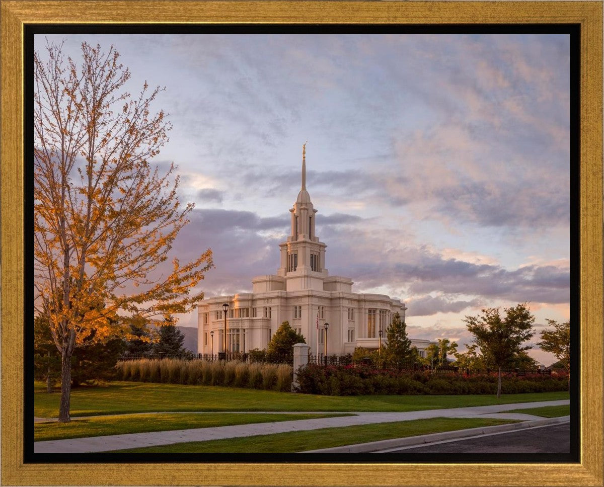 Payson Temple Autumn Light Gallery Wrap