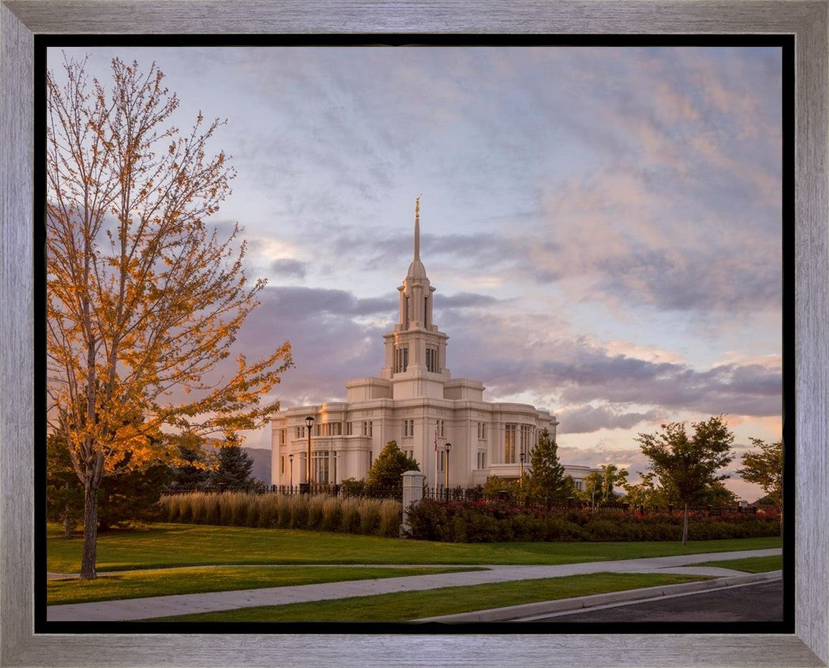 Payson Temple Autumn Light Gallery Wrap