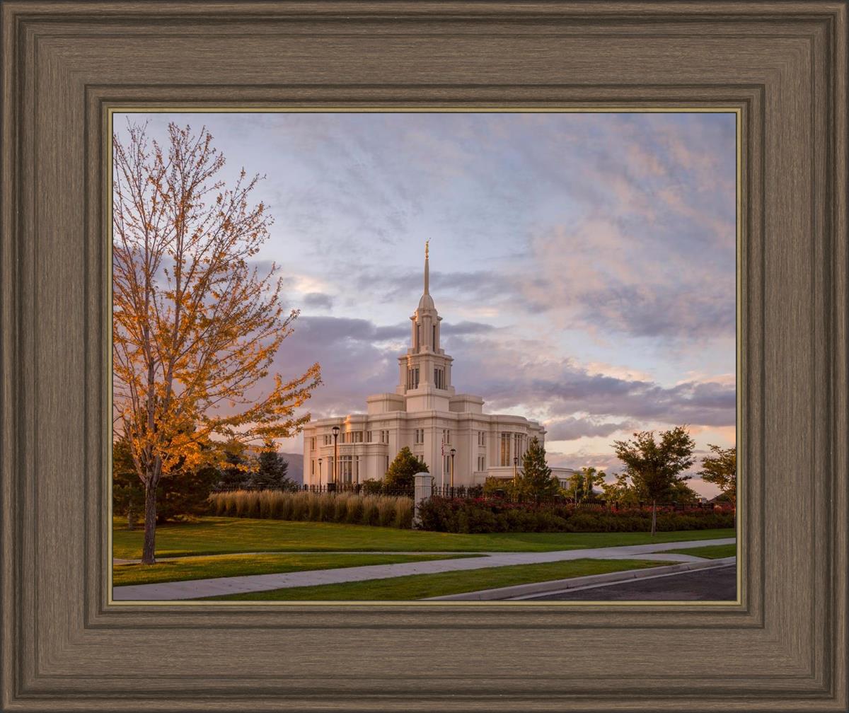 Payson Temple Autumn Light