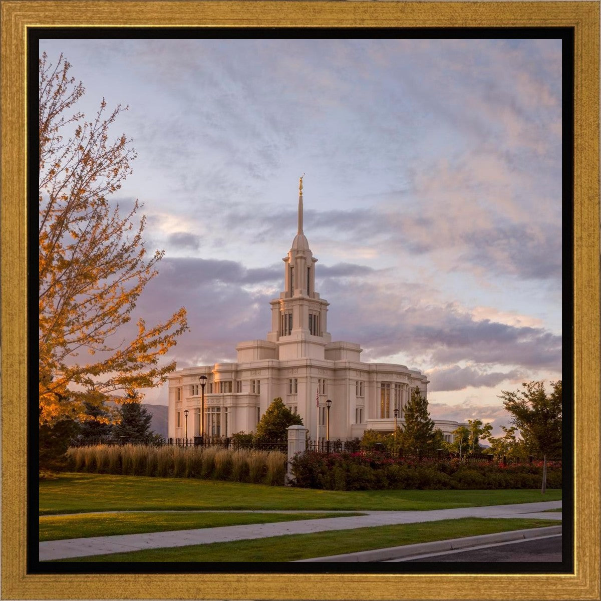 Payson Temple Autumn Light Gallery Wrap