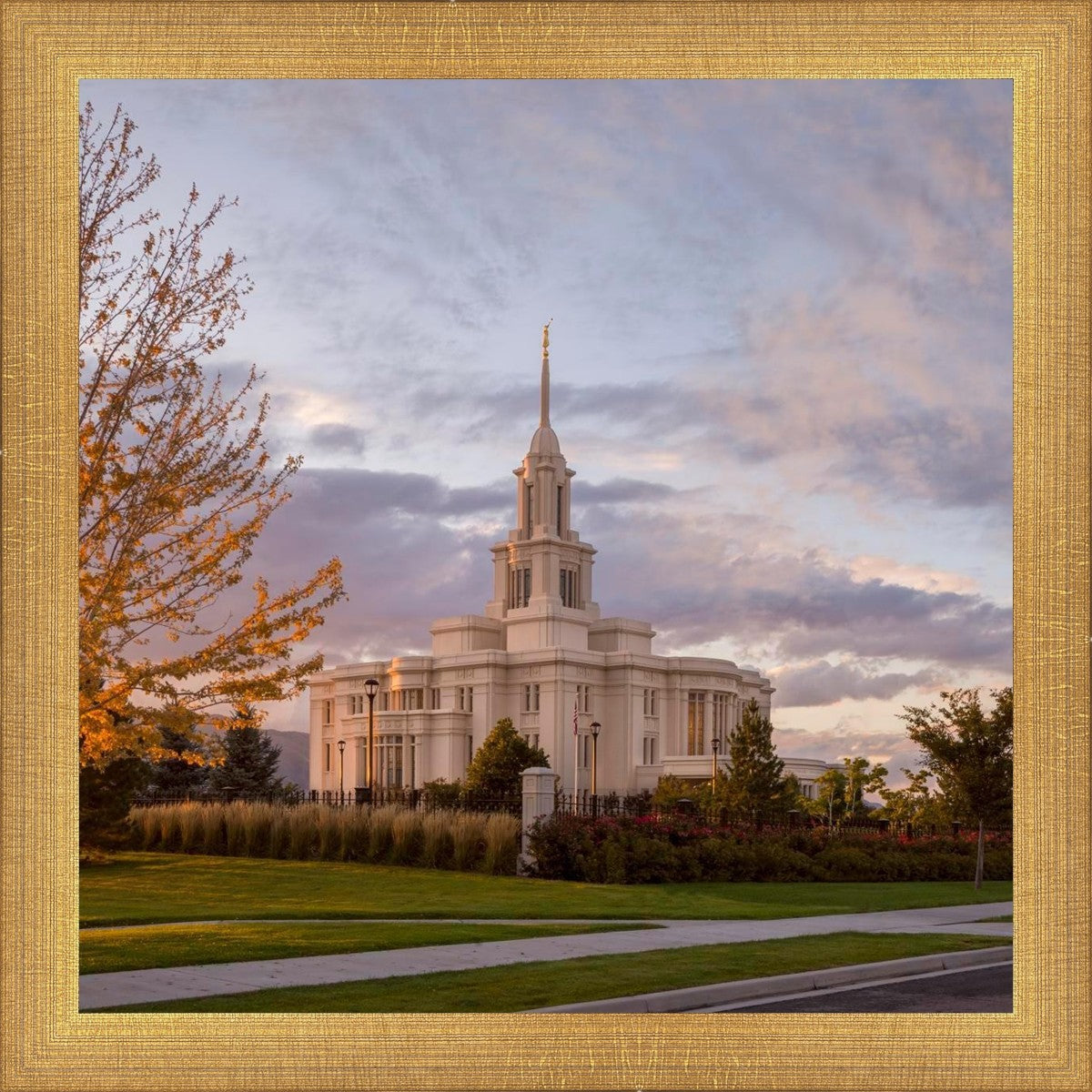 Payson Temple Autumn Light