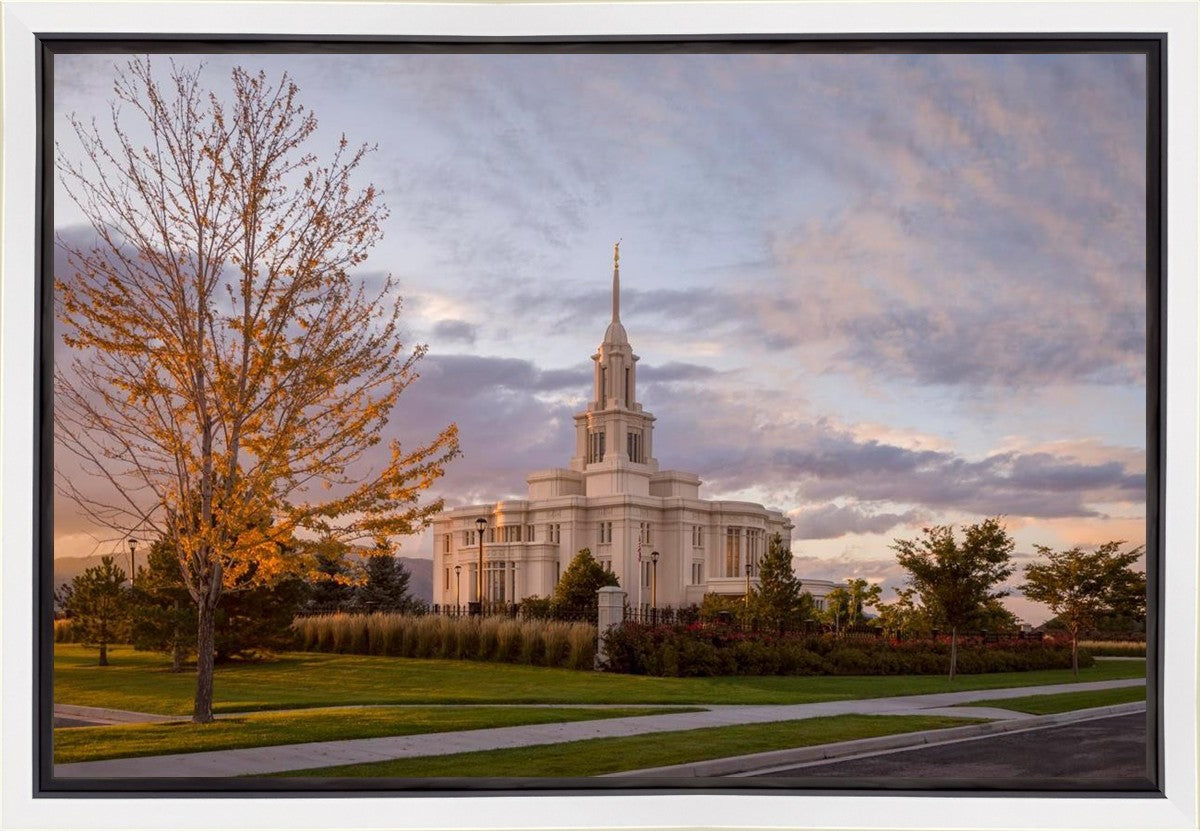 Payson Temple Autumn Light Gallery Wrap