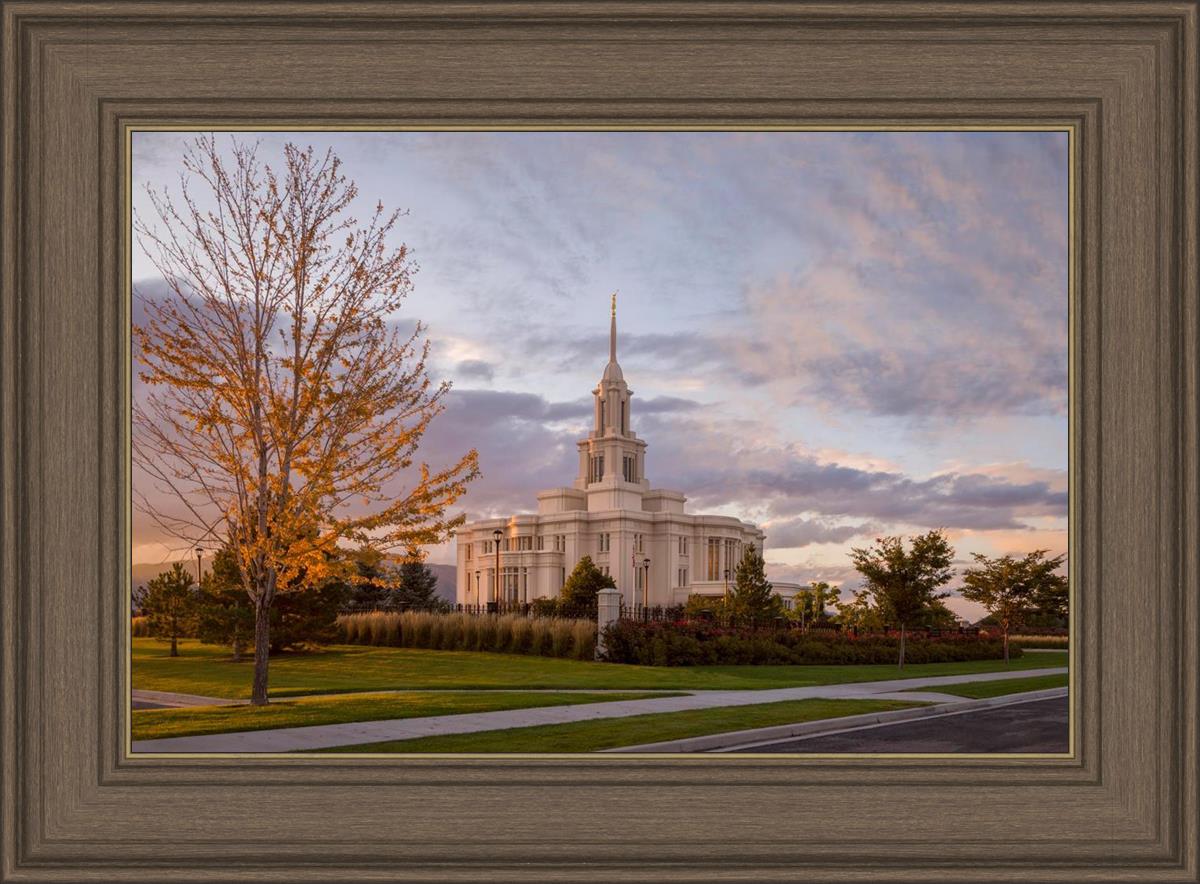 Payson Temple Autumn Light