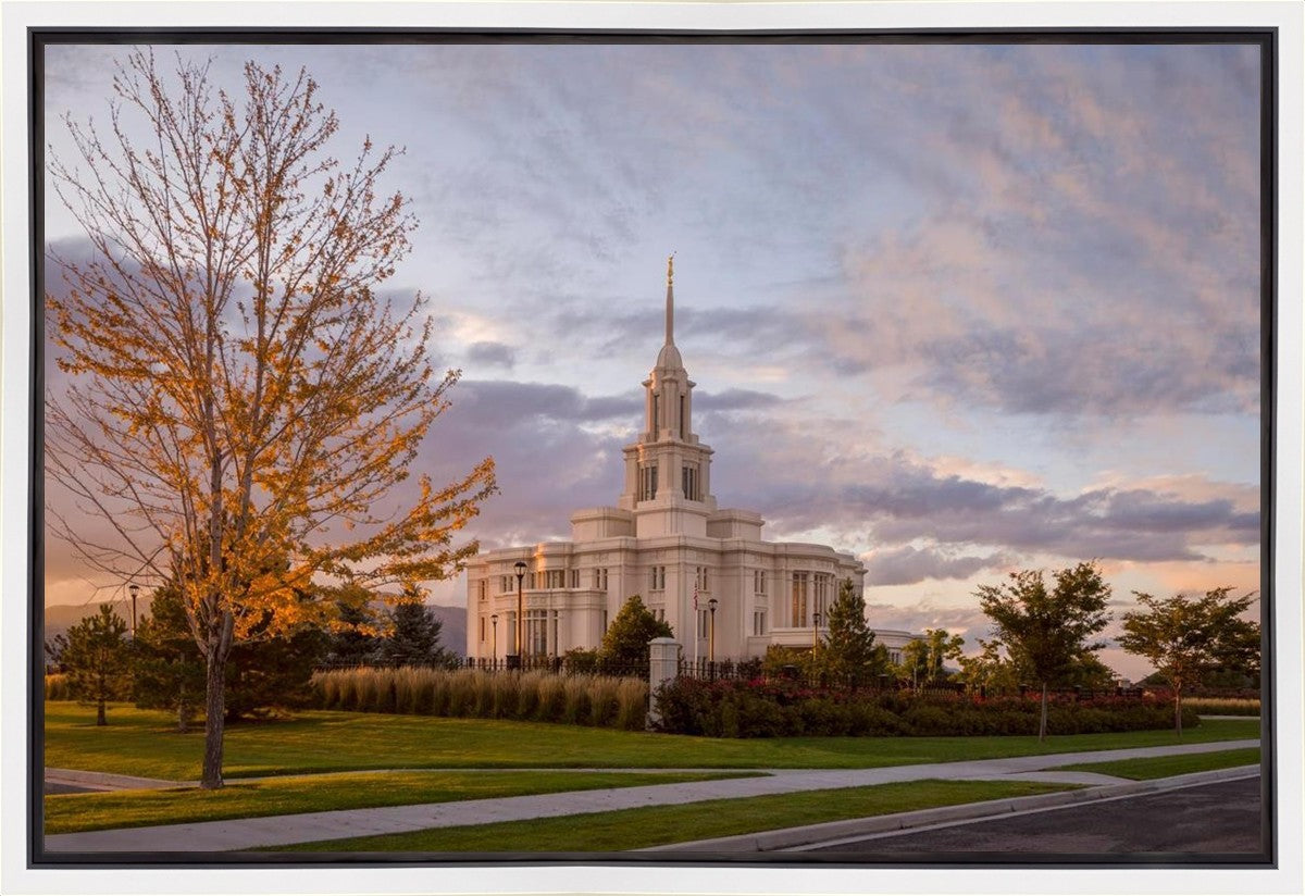 Payson Temple Autumn Light Gallery Wrap